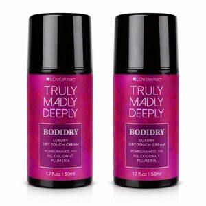 X2 LOVEWINX TRULY MADLY DEEPLY BODIDRY LUXURY DRYTOUCH CREAM 50ML - BRAND NEW